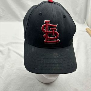 New Era MLB Youth Baseball Cap Hat Black Red St Louis Cardinals Logo Adjustable